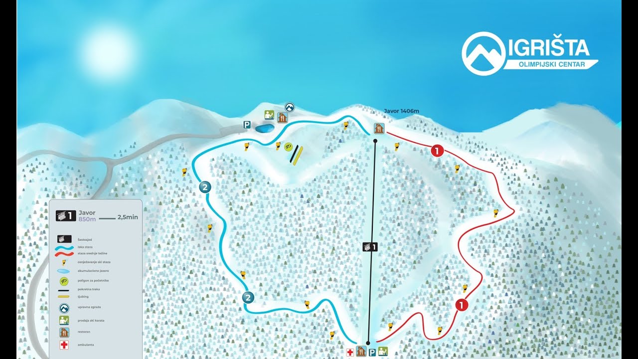 Ski centar Igrista Vlasenica - prava zimska idila, plava staza