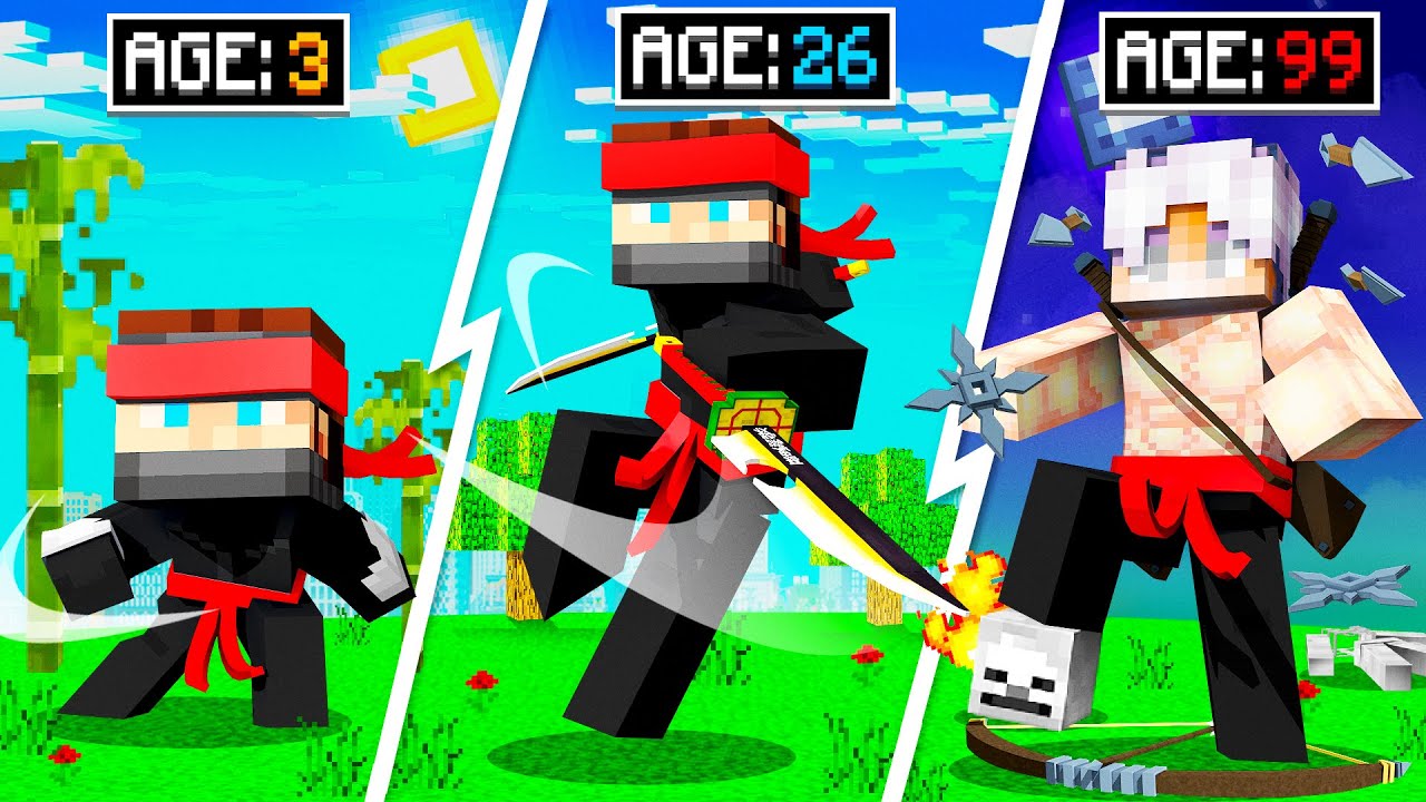 LIFE OF A GOD NINJA in MINECRAFT!