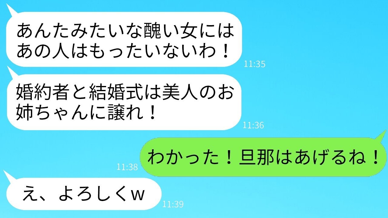 「お前の夫は姉に譲れ」母に婚約者を奪われた私が式当日、婚約者の“正体”を暴露した瞬間の反応がヤバすぎた