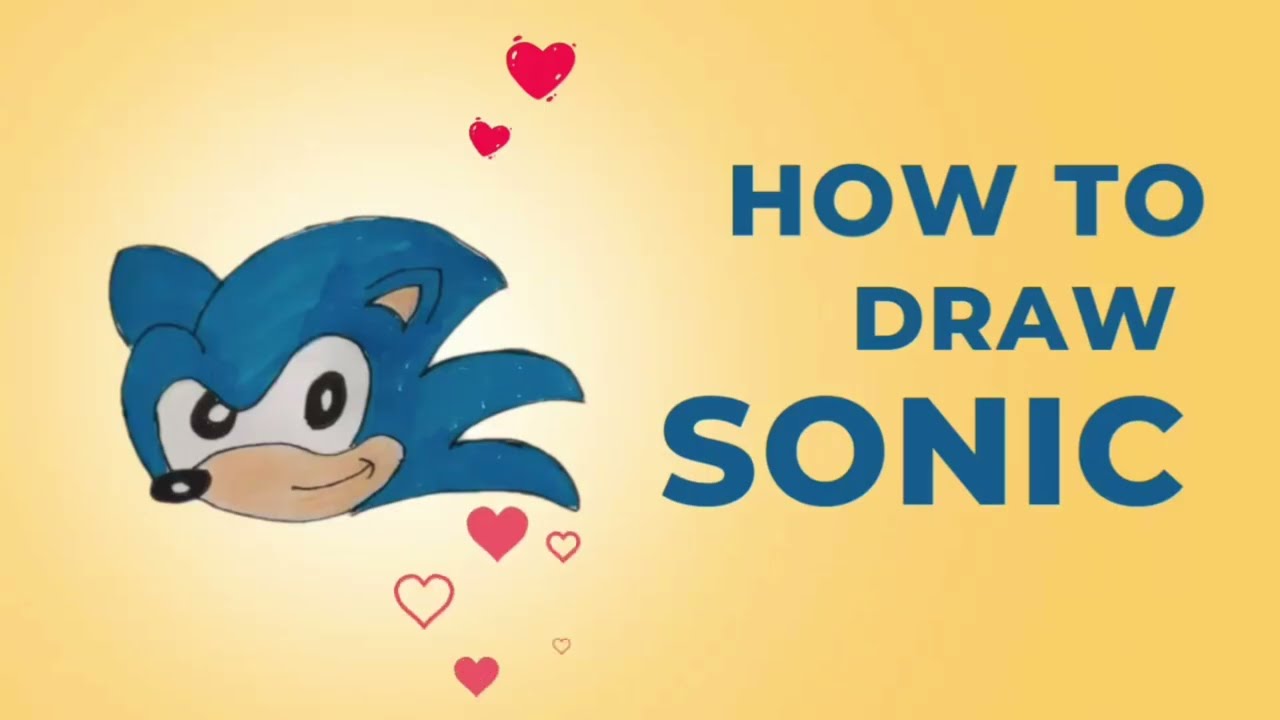 How to Draw Sonic the Hedgehog Step by Step | Easy Cartoon Drawing for Beginners 