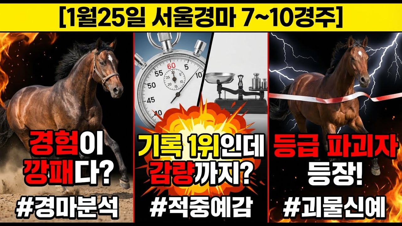 경마예상❇️렛츠런파크🔥토요경마예측📊족집게데이터 2026년01월25일 7~10 경주