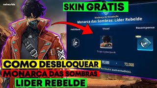 🆓 SKIN GRÁTIS! COMO DESBLOQUEAR LIDER REBELDE COM RECOMPENSAS INCRÍVEIS - Solo Leveling Arise