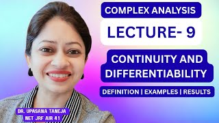 Continuity & Differentiability in Complex Analysis 🔥 Important Examples| B.Sc / M.Sc / NET / IIT JAM
