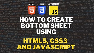 How to create a bottom sheet in pure HTML CSS and Javascript