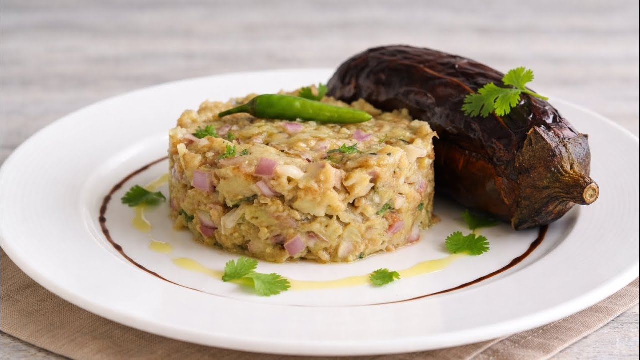 Vaigan Bajji|Konkani Style mashed Brinjal #konkani #easyrecipe #healthy #vegetarian 