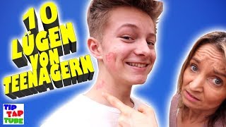 10 Lügen die Teenager ihren Eltern erzählen (+Outtakes) 😈 TipTapTube 😁 Familienkanal 👨‍👩‍👦‍👦