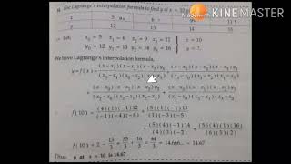 Lagrange's Interpolation formula/18MAT21/Module 5