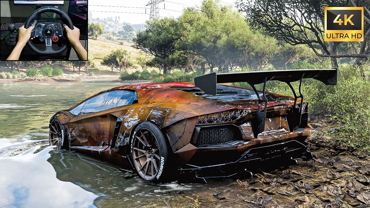 Rebuilding Lamborghini Aventador LP700-4 | Forza Horizon 5 | Logitech G29 Stering Wheel Gameplay