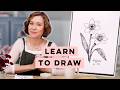 How to draw flowers  stepbystep daffodil tutorial