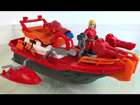 imaginext-rescue-heroes-fire-boat-rip-rockefeller-&-fire-buggy-fire-truck-with-mermaid-ariel