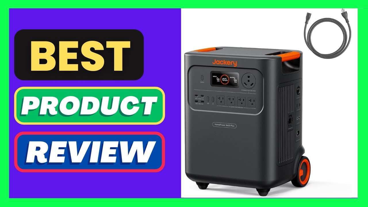 Jackery HomePower 3600 Plus Portable Power Station, 3600W AC Output