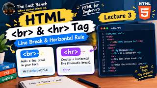 HTML | br & hr Tags Explained | Line Break & Horizontal Rule | HTML Tutorial #3