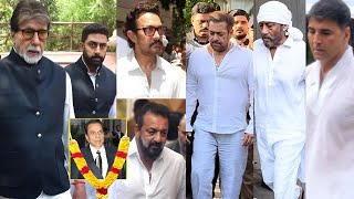 Salman Khan, Akshay Kumar, Aamir Khan, Amitabh Bachchan, Abhishek Bachchan At Dharmendra FuneraI