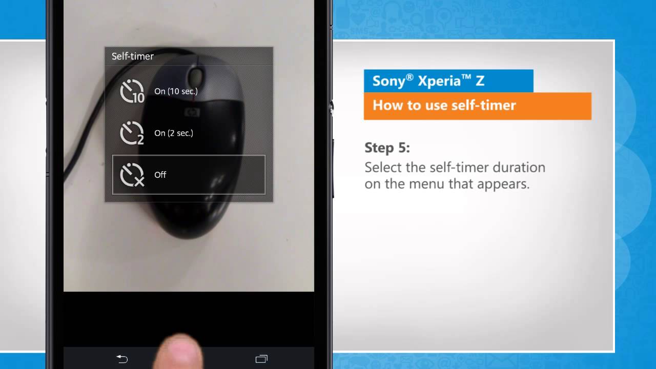 How to use self-timer in Sony® Xperia™ Z