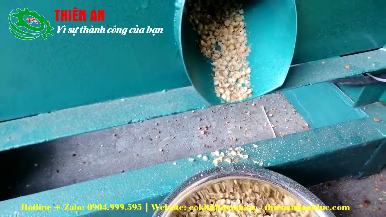 Máy bóc vỏ ngũ cốc: Lạc, đỗ tương (nành), đỗ anh... - youtube