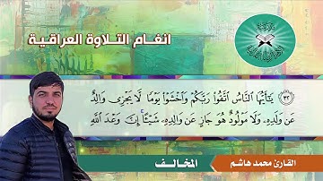 المخالف  - القارئ محمد هاشم  - سورة لقمان
