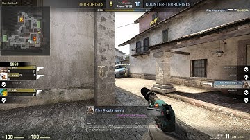 USP-S Pistol ACE 1 v 5 clutch  7 bullets - 5 kills