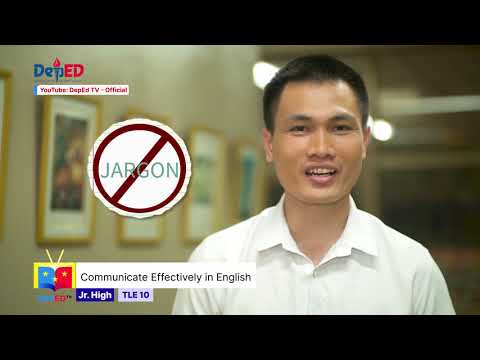 Grade 10 TECHNOLOGY AND LIVELIHOOD EDUCATION QUARTER 1 EPISODE 3 (Q1 EP3): Communicate Effectively in English