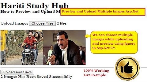 Best Way to Preview and Upload Multiple Images in Asp.Net JQuery C# | Hindi | Free Online Classes