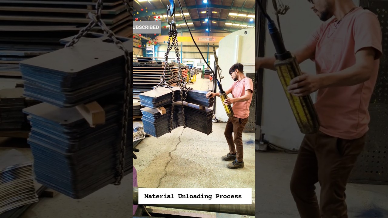 How to unload material by crane 