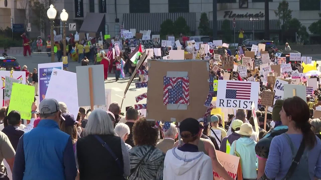 Video Now: 'No Kings' protest, counter demonstration held in Providence