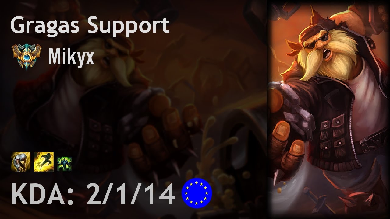 Gragas Support vs Thresh - Mikyx - EUW Challenger Patch 7.9