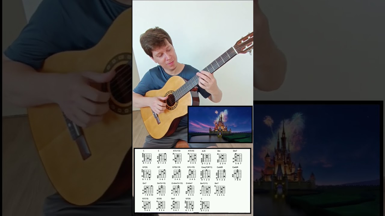 disney opening theme intro acustic guitar - 