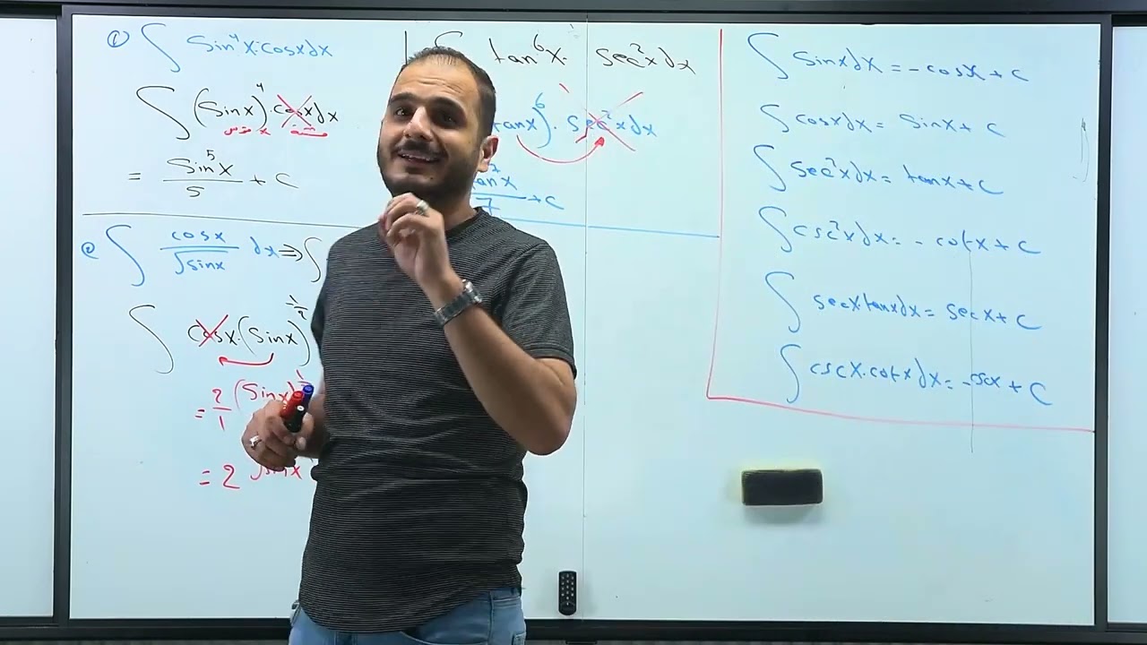 التكامل في ليلة الامتحان / الجزء الثاني ( الدوال المثلثية)