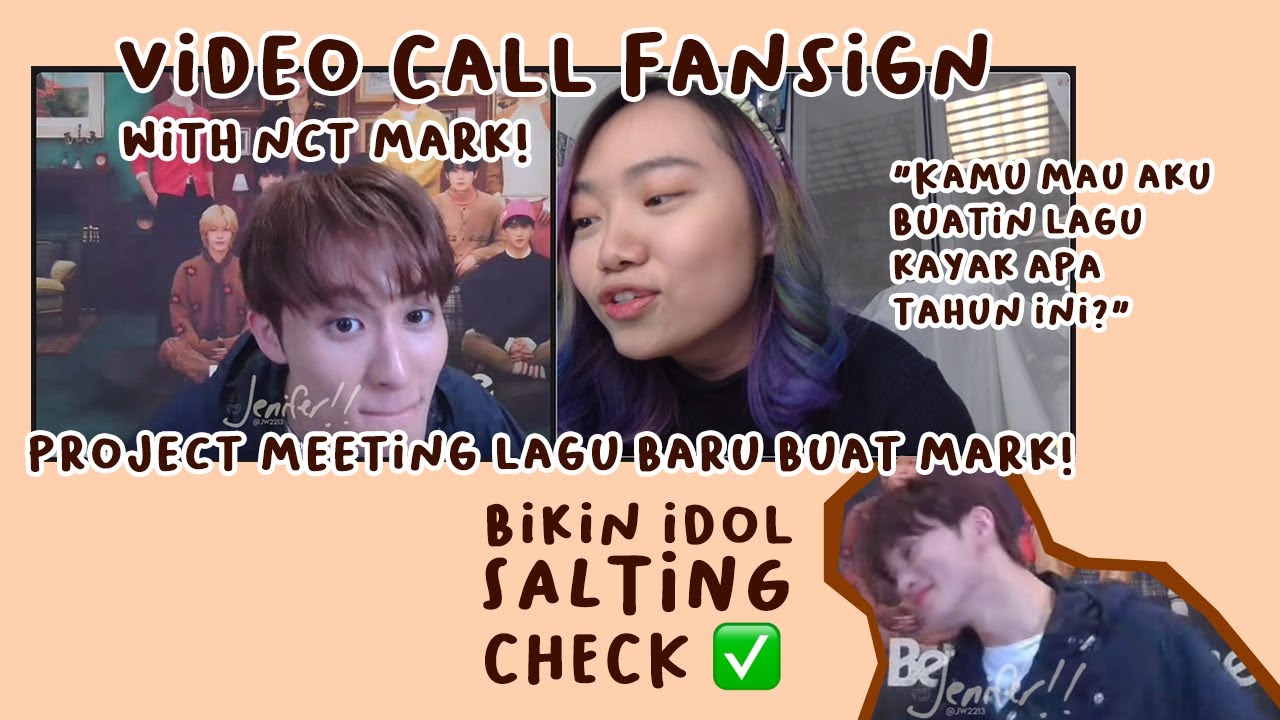 VIDEO CALL FANSIGN WITH NCT MARK! [Ciye dia salting 🤣] #JeWeVLOG