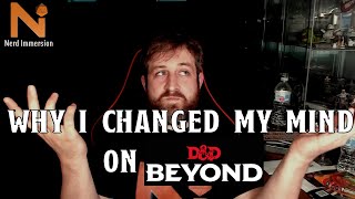 Why I changed my mind about DnD Beyond | Nerd Immersion