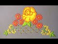 Creative hand embroidered design video for cushion cover