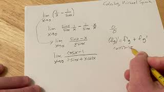 Limit of (1/x - 1/sin(x)) as x approaches zero