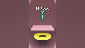 Satisfying Minecraft Sword VS Cloth VS Donut 3D Simulation Blender #viralvideo #animation #blender