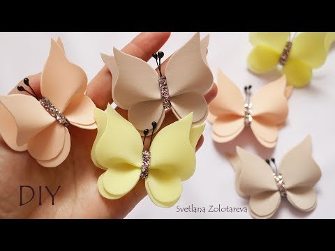 Butterfly Foamiran Bows hair Clip Headband