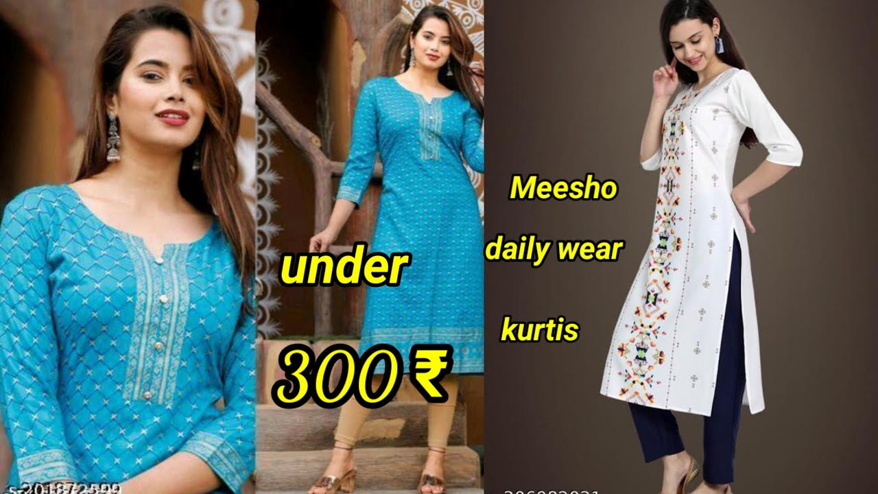 meesho daily wear kurtis under 300₹ YouTube
