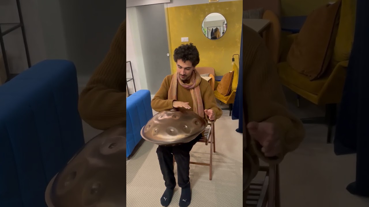 Throwback to Raphael's his first run on the retuned F# Romanian Hijaz into a natural minor 🎶#handpan