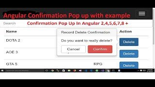 delete confirmation pop up dialog in angular 2,4,5,6,7,8