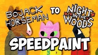 Drawing Bojack Horseman Characters in NITW Style