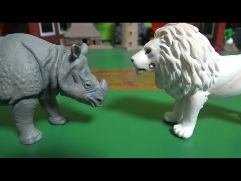 <strong>사자</strong> vs <strong>코뿔소</strong> 동물 대결 Lion vs Rhino Animal Battle