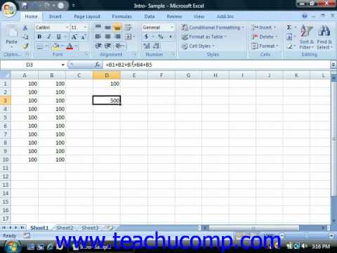 excel tutorial writing formulas microsoft training lesson 4 3 youtube