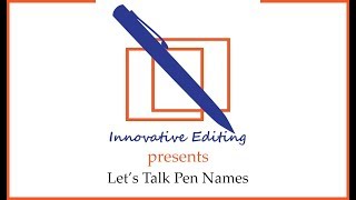 Authors, Let's Talk Pen Names