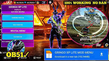 OB51 FREE FIRE MOD MENU 🔥 UNLIMITED DIAMOND HACK 🔥 FF MOD MENU APK 2025
