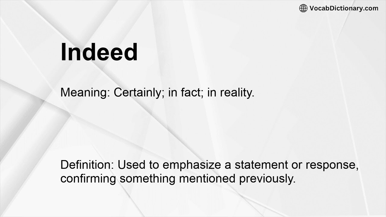 Indeed Meaning