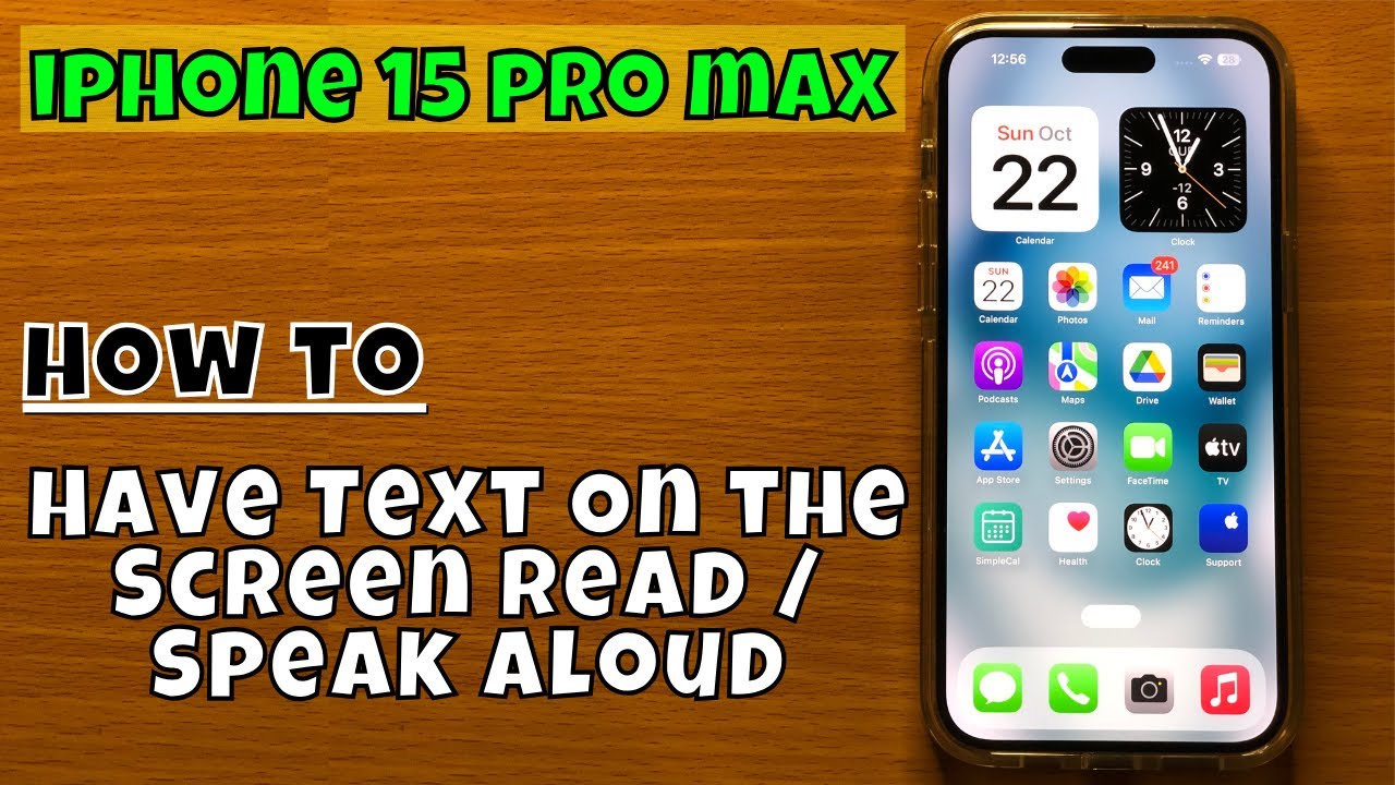 How to Have Text On the Screen Read / Speak Aloud iPhone 15 Pro Max