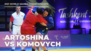 ARTOSHINA (RSF) vs KOMOVYCH (UKR). Women +80 kg. World Sambo Championships 2021