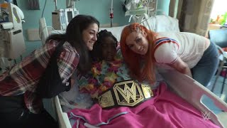 Bayley gets emotional during a children's hospital visit