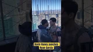 Devin Haney punches Ryan Garcia for disrespecting his mom.