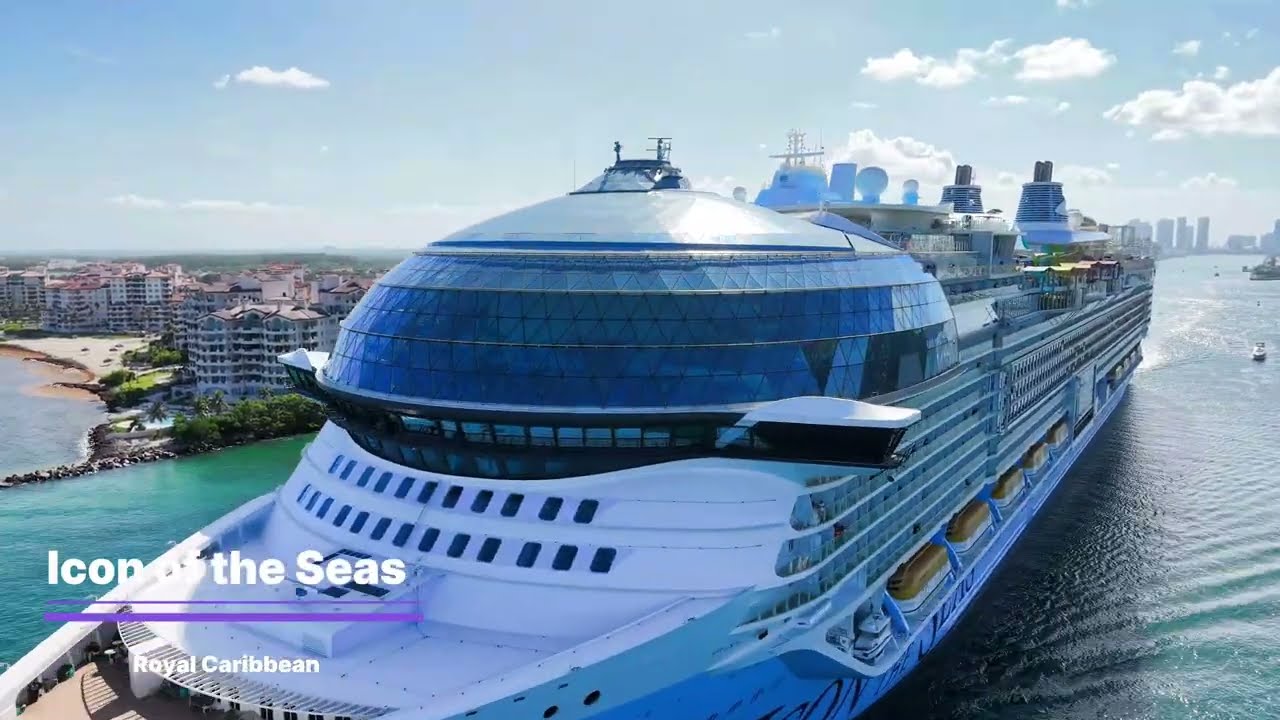 Icon of the Seas - Royal Caribbean | Departing Port of Miami July 19th, 2025 | Epic Drone Views!