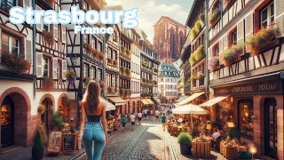 Strasbourg France   4k HDR 60fps Walking Tour (▶68min)