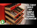 Machinist Tilting Drop-Down Drawer Tool Chest Made From Scrap